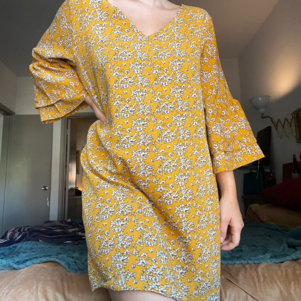 Yellow Floral Dress